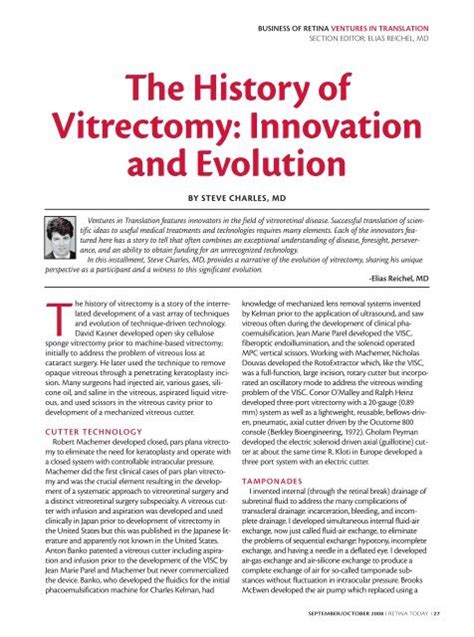 vitrectomy history